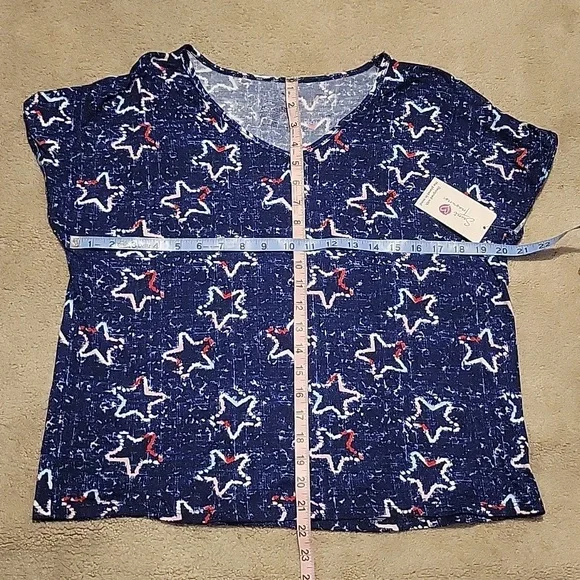 ❤️ NWT 2 PIECE STAR PRINT PAJAMAS SIZE LARGE - Picture 4 of 6